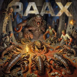 painting varied filthy rugated armored crustaceans clawing & terrified as massive brutalist structure, claustrophobic drag race, clustered horror, by virgil finlay, vincente b ballestar, by francesco blanc, geof darrow, bisley, & by jack gaughan high resolution, hyper detailed, cinematic, ornate masterpiece, torch light shot on imax with full