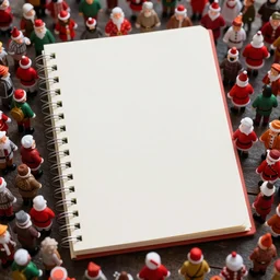 highly - detailed, distant shot, notebook, colored, 4 k - resolution, seasonal, waldo hiding, in a crowd wearing christmas outfits.