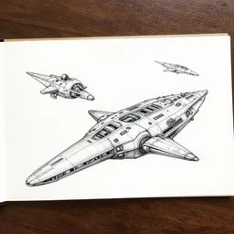 jules verne drawing star wars space ships