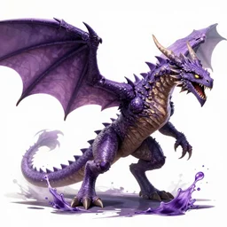 purple wyvern, splash art, ultimate detail, cinematic, 8k, cgsociety, trending on artstation, smooth, sharp focus