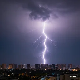 Typhoon with lightning