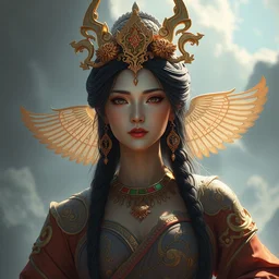 goddess of the vietnamese, highly detailed, digital painting, artstation, concept art, smooth, sharp focus, illustration, unreal engine 5, 8 k, art by artgerm and greg rutkowski and edgar maxence
