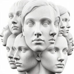 faces everywhere by dan hillier, high contrast, intricate detail, super resolution, masterpiece