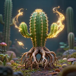 creature sushi roots cactus elemental flush of force nature micro world fluo light deepdream