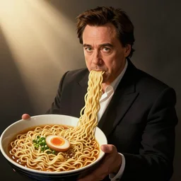 ramen noodles jim carrey, hyper detailed, digital art, artstation, cinematic lighting, studio quality, smooth render, by caravaggio, artgerm, greg rutkowski
