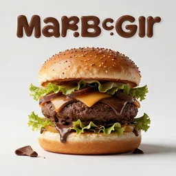 hamburger made entirely out of chocolate!!!!!, advertisement, food photography, studio lighting