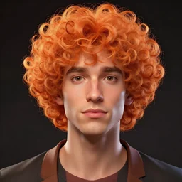 illustration of curly orange hair men as a self portrait, smooth, unreal engine 5, octane, reflects, masterpiece artwork, ultra detailed, artgerm, as pixar film poster, digital art, trending on artstation, behance, deviantart