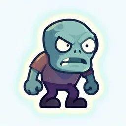 angry zombie, epic legends game icon, stylized digital illustration, radiating a glowing aura, global illumination, ray tracing, hdr, fanart arstation by ian pesty and katarzyna bek - chmiel