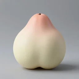 one balanced asymmetrical biomorphic form with ombre light pastel colors, hayao miazaki, professional fruit photography