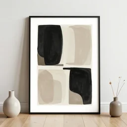 Mid Century Modern Minimalist Abstract Art, Art Print, by Bernard Simunovic, trending on Saatchi Art