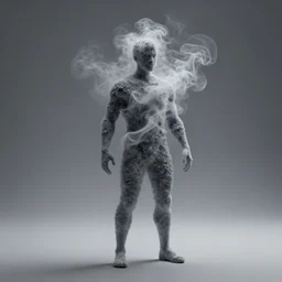 man made of smoke simulation smoke particles octane render houdini