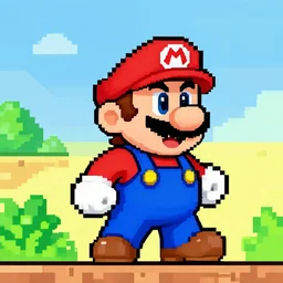super mario bros pixel art