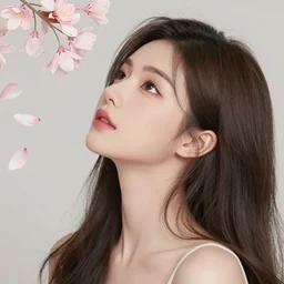 the portrait of an absurdly beautiful, graceful, elegant, chaste, young woman made of petals looking up, an ultrafine detailed illustration by kim jung gi, irakli nadar, intricate linework, bright colors, octopath traveler, final fantasy, angular, unreal engine 5 highly rendered, global illumination, radiant light, detailed and intricate environment