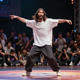 jesus in a streetdance tournament
