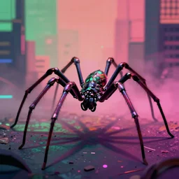 portrait of an elegant alien spider queen, long legs, many legs, spindly legs, full body character concept art, by artgerm, tom bagshaw, gerald brom, vaporwave colors, lo - fi colors, vaporwave, lo - fi, moody vibe, goth vibe, 4 k, hd,