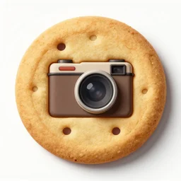 Cookie with a camera hidden inside of it