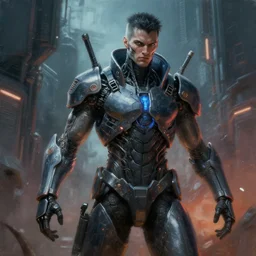 professional painting of deus ex machina, cyberpunk, futuristic, sci - fi, high quality