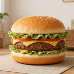 an couch that looks like a burger