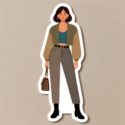 sticker illustration women full body fashion