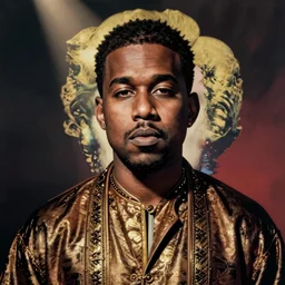 kanye west as emperor, by andy warhol