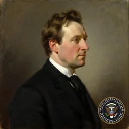 official side portrait of united states president kurtwood smith, in a black suit, 1 7 8 8, a character portrait by cassius marcellus coolidge, reddit contest winner, american romanticism, oil on canvas, detailed painting, creative commons attribution