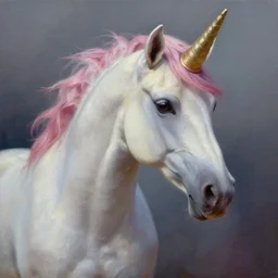 beautiful aesthetic inspirational digital oil painting of a unicorn, by greg rutkowski, ultra detailed, fine details, trending on artstation, volumetric light.