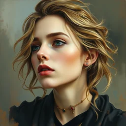 emma watson intricate highly detailed womans portrait, pastel paint pour by peter mohrbacher