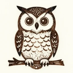 cure xylograph of a owl
