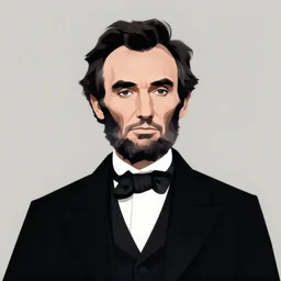 clint eastwood portrays president abraham lincoln, minimalist movie poster, minimalism, digital art, fan art, trending on artstation
