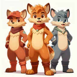 dora the explorer swiper and boots as full sized fursonas trending on artstation