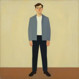 oil painting retro vintage james gilleard full body character portrait, simplified flat art stylized male character, full body portrait, very low poly, character design, oil painting filter, expressive brushstrokes, by james gilleard, retro vintage, victo ngai, kilian eng, lois van baarle 1 9 6 0's film grain and color scheme