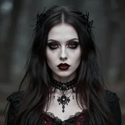 bashkir goth girl, detailed portrait, gothic, photorealistic