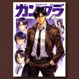 professionally drawn seinen mature violent cyberpunk detective horror action manga comic cover, full color, beautifully drawn coherent professional, drawn by ilya kuvshinov!, satoshi kon, kentaro miura, dave mckean, tsutomu nihei. japanese script kanji hiragana on the cover. minimalist stylized cover art. purple brown vibrant cel shaded