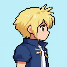 profile picture of luneth from final fantasy 3, pixel art, final fantasy,
