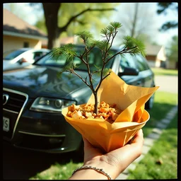 the food i used to eat for grandma on request because i felt like a car specifically a audi holding a tree or my old photos from germany, telephoto lens