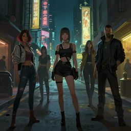 cyberpunk street at night, low - level view, path traced, highly detailed, high quality, digital painting, alena aenami, lilia alvarado, shinji aramaki, karol bak, alphonse mucha, tom bagshaw