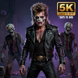eighties billy idol as a zombie, 7 days to die zombie, fine art, award winning, intricate, elegant, sharp focus, cinematic lighting, highly detailed, digital painting, 8 k concept art, art by guweiz and z. w. gu, masterpiece, trending on artstation, 8 k
