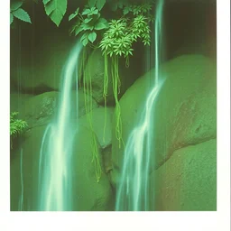 highly detailed rare polaroid picture of the emerald rain, 1 9 2 1, colorized