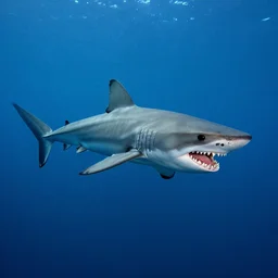 shark biting an underwater drone