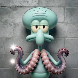 prison mugshot of anthropomorphized real - life squidward tentacles, bright flash, vibrant colors, pale teal skin, cement brick wall background, inspired by 8 k octane render, soft vignette, grim expression, realistic, low saturation, nypd, portrait photograph, inspired by the cartoon spongebob squarepants ( 1 9 9 9 )