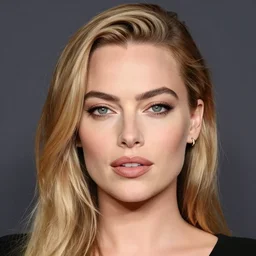 a portrait of margot robbie, anime art style, highly realistic, highly detailed, sharp
