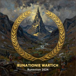 runestone, nature, focused, centered, very detailed, norse, oil painting