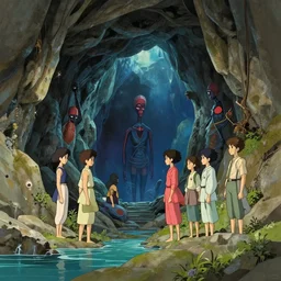 maximalist mystical sea cave, trending on pixiv fanbox, painted by makoto shinkai takashi takeuchi studio ghibli, akihiko yoshida, yoshitaka amano, wangechi mutu, clean cel shaded vector art. shutterstock. behance hd by lois van baarle, artgerm, helen huang, rossdraws, illustration