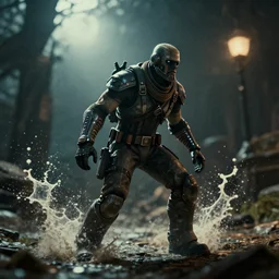 morrowind splash art, movie still, cinematic lighting, dramatic, octane render, long lens, shallow depth of field, bokeh, anamorphic lens flare, 8 k, hyper detailed, 3 5 mm film grain