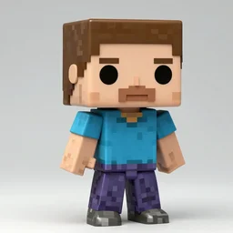 minecraft steve funko pop, high detail