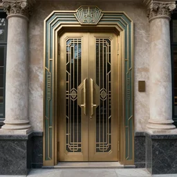 photograph hyperrealistic art - deco sci - fi door