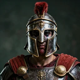 professional portrait of the 2 0 1 9 joker wearing a imperial roman helmet, 8 k, very detailed, very intricate,