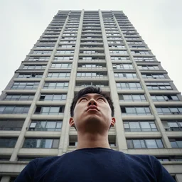 a man whose mouth is 8 storeys wide