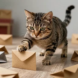 snoop cat making mail people crawl in fear, high detail, 8 k