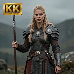 professional photograph of a  beautiful! female viking warrior.  Extremely detailed. 8k